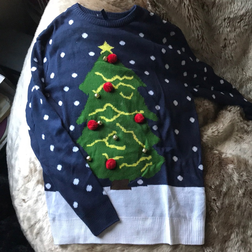 Ugly Christmas Sweater with live jingle bells